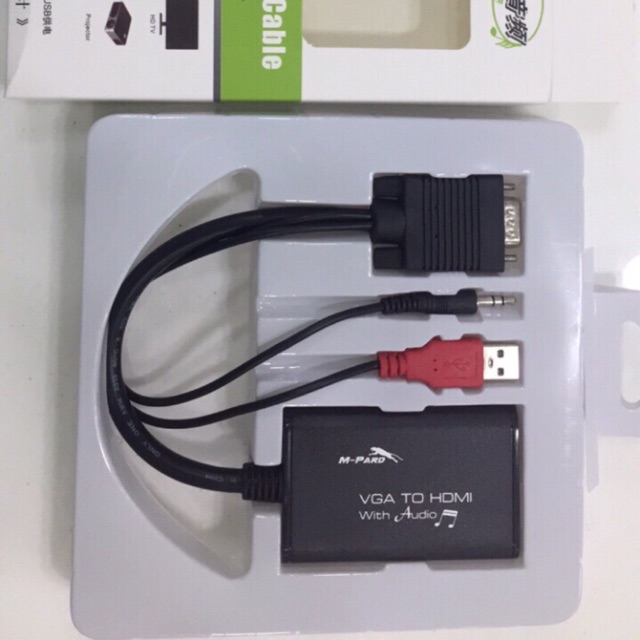Cáp Chuyển đổi VGA + Audio To HDMI  M-Pard MD008 chính hãng cao cấp