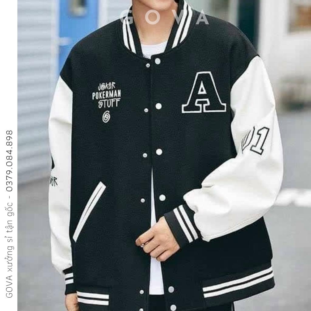 Áo Khoác Dù CHỮ A.STUFF 2 Lớp Form Rộng Nam Nữ Unisex, Áo Gió Bomber Chống Nắng Ulzzang GOVA