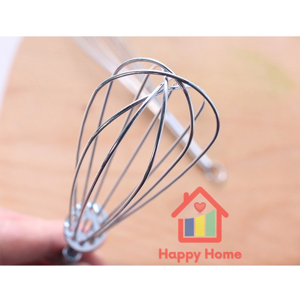 Dụng cụ đánh trứng, quấy bột bằng inox Happy Home