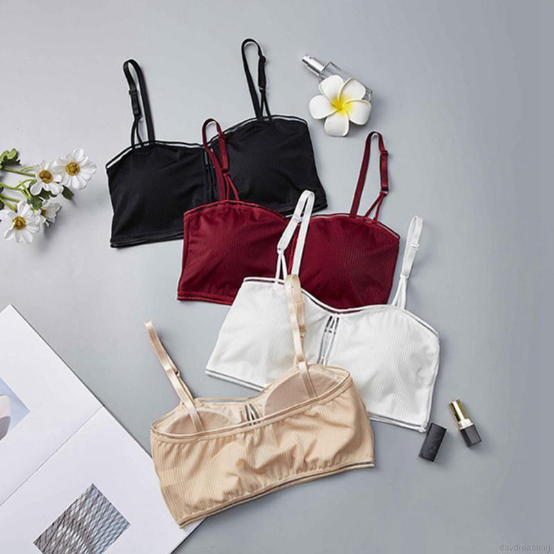 Women Openwork Round Cup Bra With Chest Pad That Bra Vest