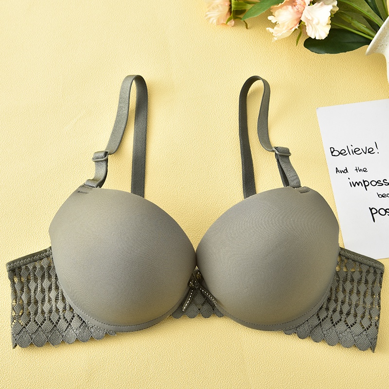 Áo Ngực Su Có Gọng 2 Dây ELSA BRA Cài Sau Viền Ren Nâng Ngực Mềm Mại Đệm Dày - CK03