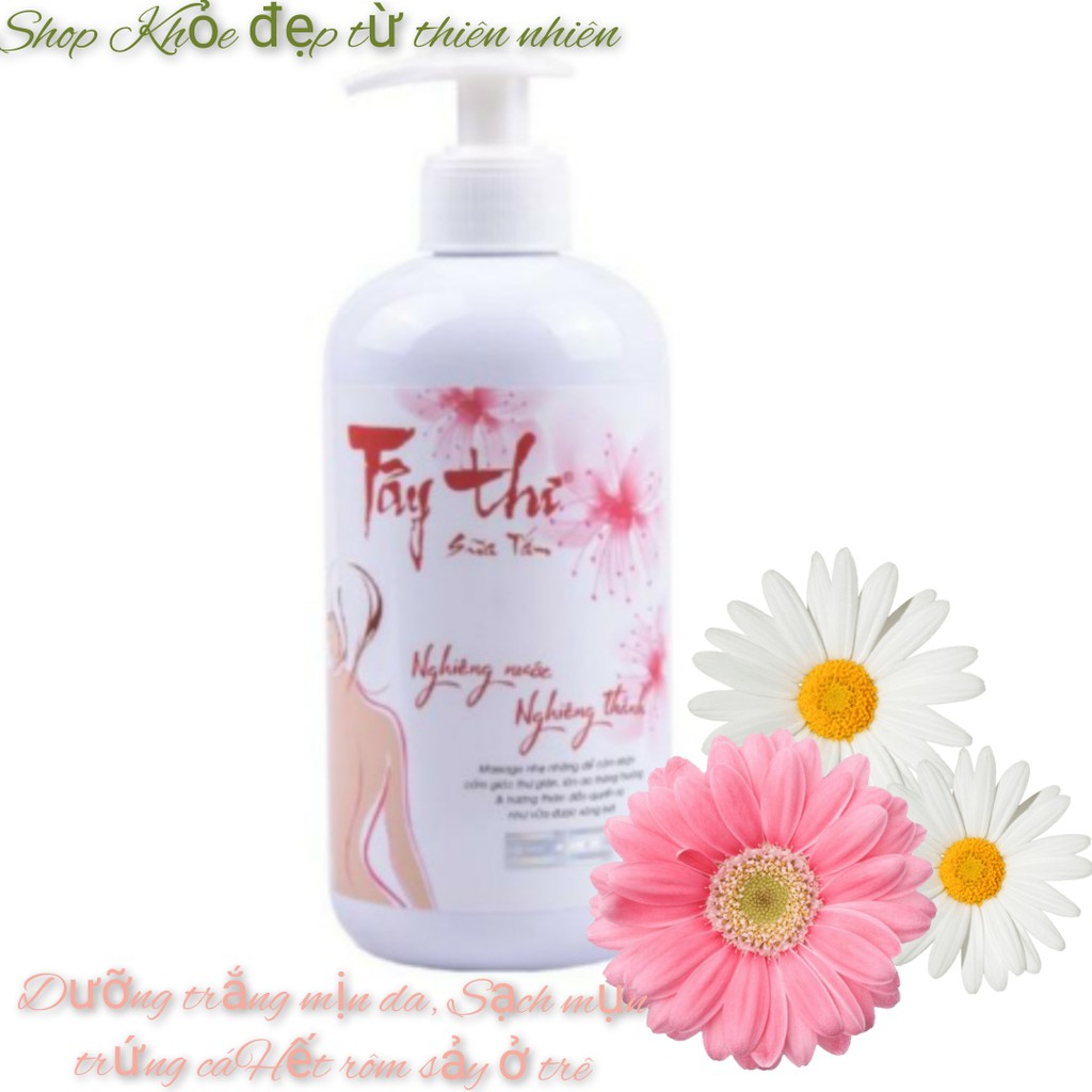 Sữa tắm Tây Thi chai 200ml / 480ml, dưỡng trắng mịn, làm sạch mụn trứng cá lưng, chống rôm sảy, mẩn ngứa_Sao Thái Dương