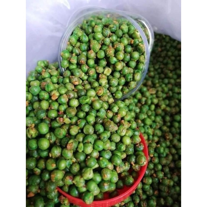 500G ĐẬU HÀ LAN TỎI ỚT loại 1, giòn ngon đậm vị, lon pet