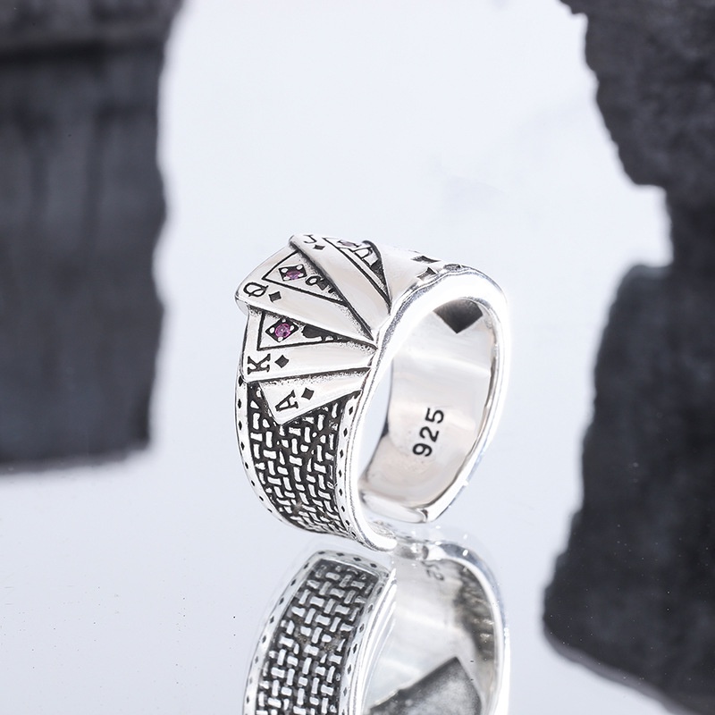 Nhẫn Đeo Tay Dạng Mở Phong Cách Punk Vintage Thời Trang Dự Tiệc Cho Nam
