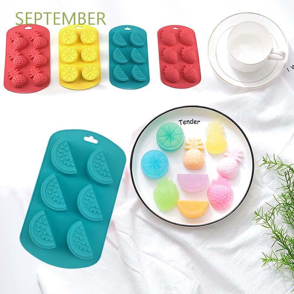 Bộ khuôn silicone làm bánh kẹo/chocolate/thạch/nến hình trái cây DIY