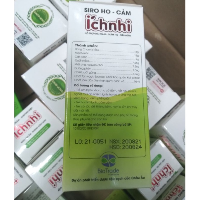 ✅ SIRO HO CẢM CÚM ÍCH NHI 90ML