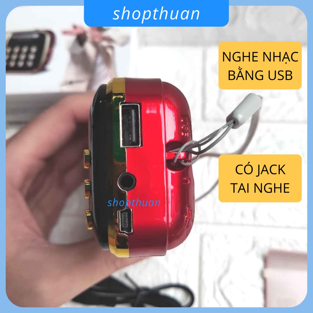 Loa Craven CR-861 2 pin sạc có đèn pin, nghe thẻ nhớ, USB 2.0, FM Radio