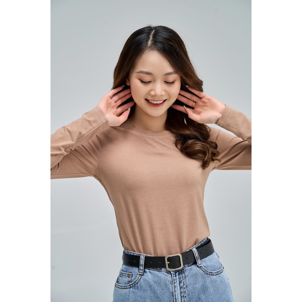 Áo thun giữ nhiệt YODY cổ tròn basic mềm mại vô cùng thoải mái - ATN4606