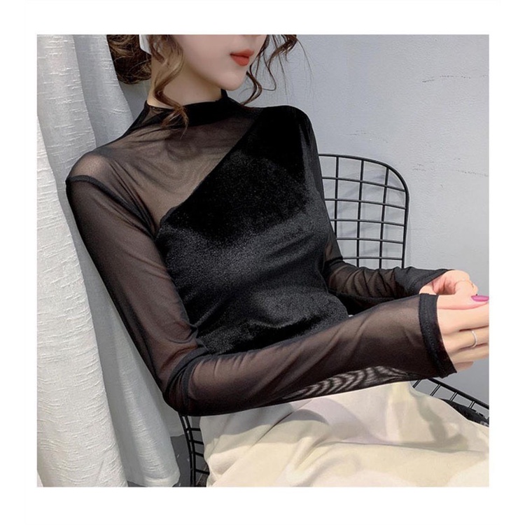 Áo Nhung Nữ ❤️FREESHIP❤️ Áo giữ Nhiệt Nhung Nữ Cao Cấp Mềm Mại phối ren cao cấp mẫu QA15 | BigBuy360 - bigbuy360.vn