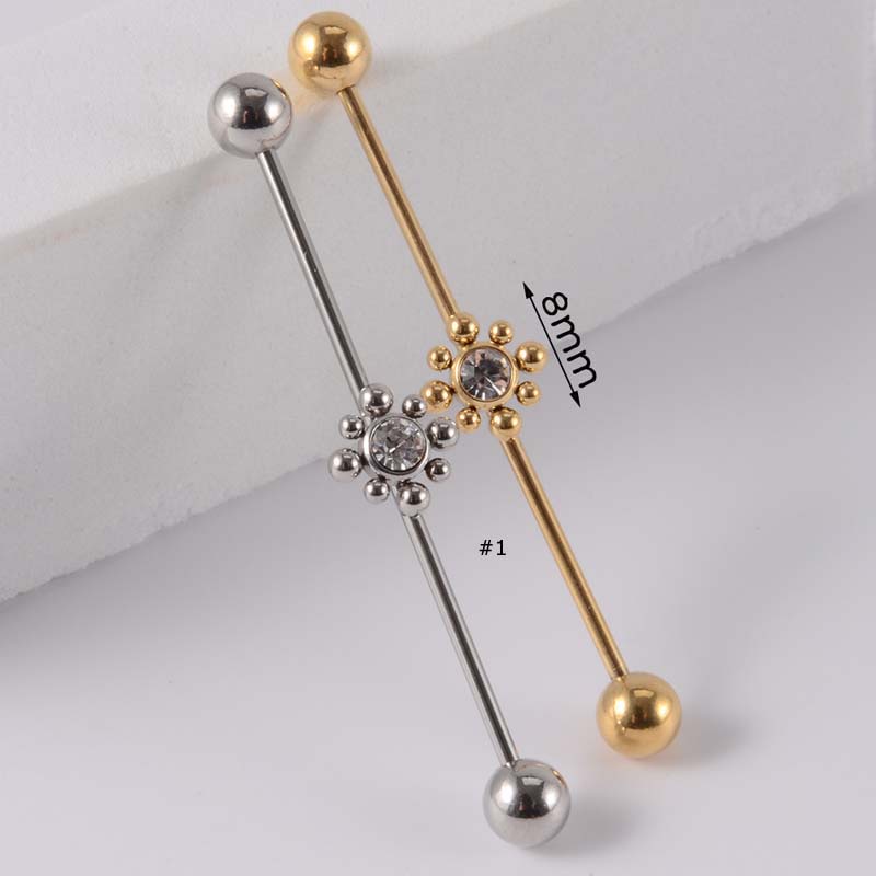 1 Khuyên xỏ sụn tai kích cỡ 1.2mm (16G) với nhiều kiểu dáng thời trang tùy chọn