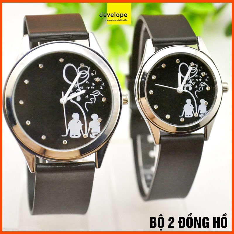 Đồng hồ cặp đôi nam nữ, đồng hồ nam nữ thời trang dvl99 - DEVELOPE