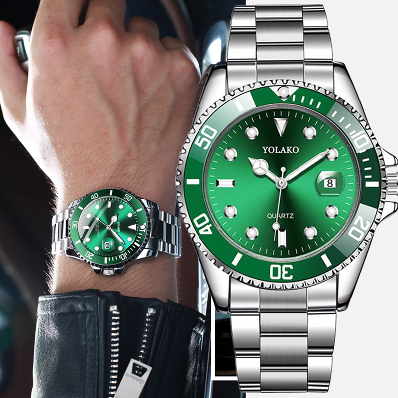 ZOLFA Hot Sale Mens Stainless Steel Watch Date Sports Quartz Analog Clocks Top Brand Military Men Luxury Wristwatches Đồng hồ nam