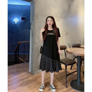 Đầm đuôi chấm bi big size ( ảnh thật + video) [CÓ SẴN]