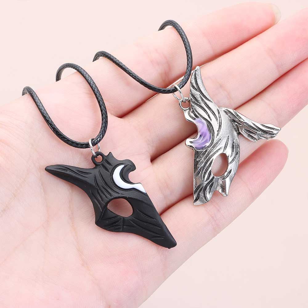 Set 2 vòng cổ mảnh ghép mặt hình Kindred thời trang cá tính cho cặp đôi