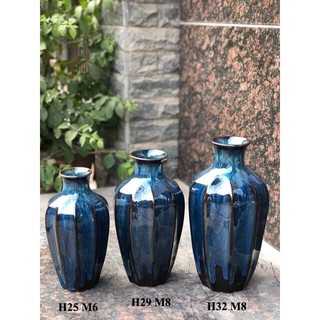 Lọ hoa bình hoa Bát tràng khế cắm lựu , hoa sứ, đào đông