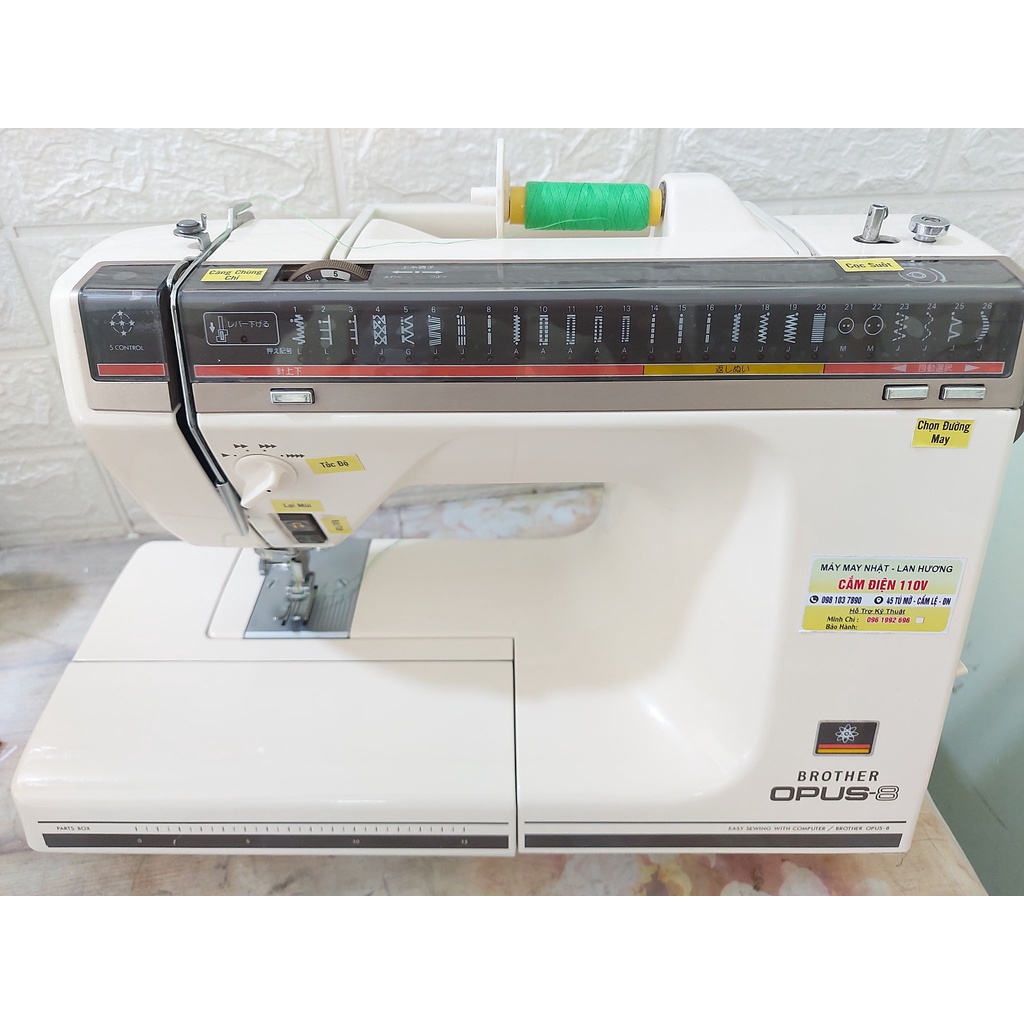 Máy May Nhật Brother Opus 8 - Ổ Đứng Như Máy Công Nghiệp - Toàn Thân Kim Loại - Nặng 12Kg - Siêu Chắc Chắn Và Khỏe
