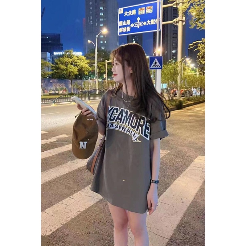 NRVP Áo Thun 100% Cotton Dáng Rộng Cổ Tròn Thời Trang 2022 Cho Nữ