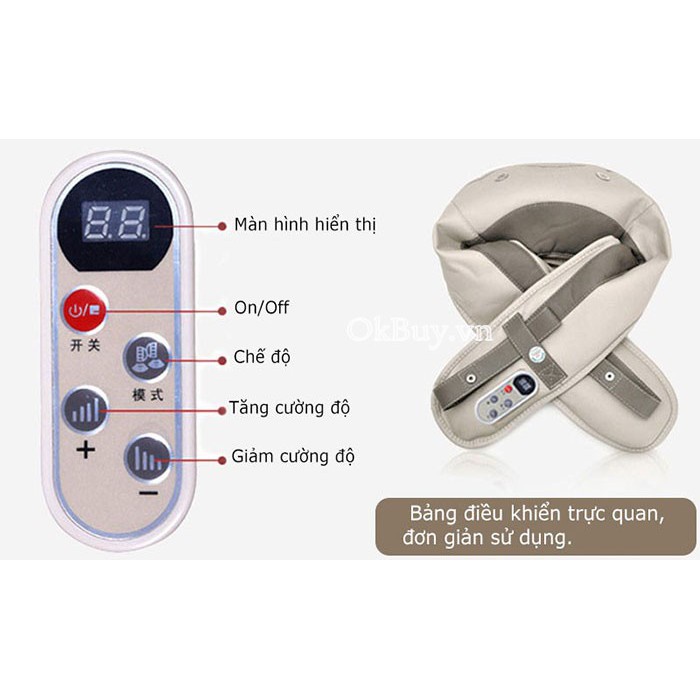 Đai Massage Đấm Lưng, Vai, Cổ Gáy Toàn Thân Siêu Tiện Lợi.