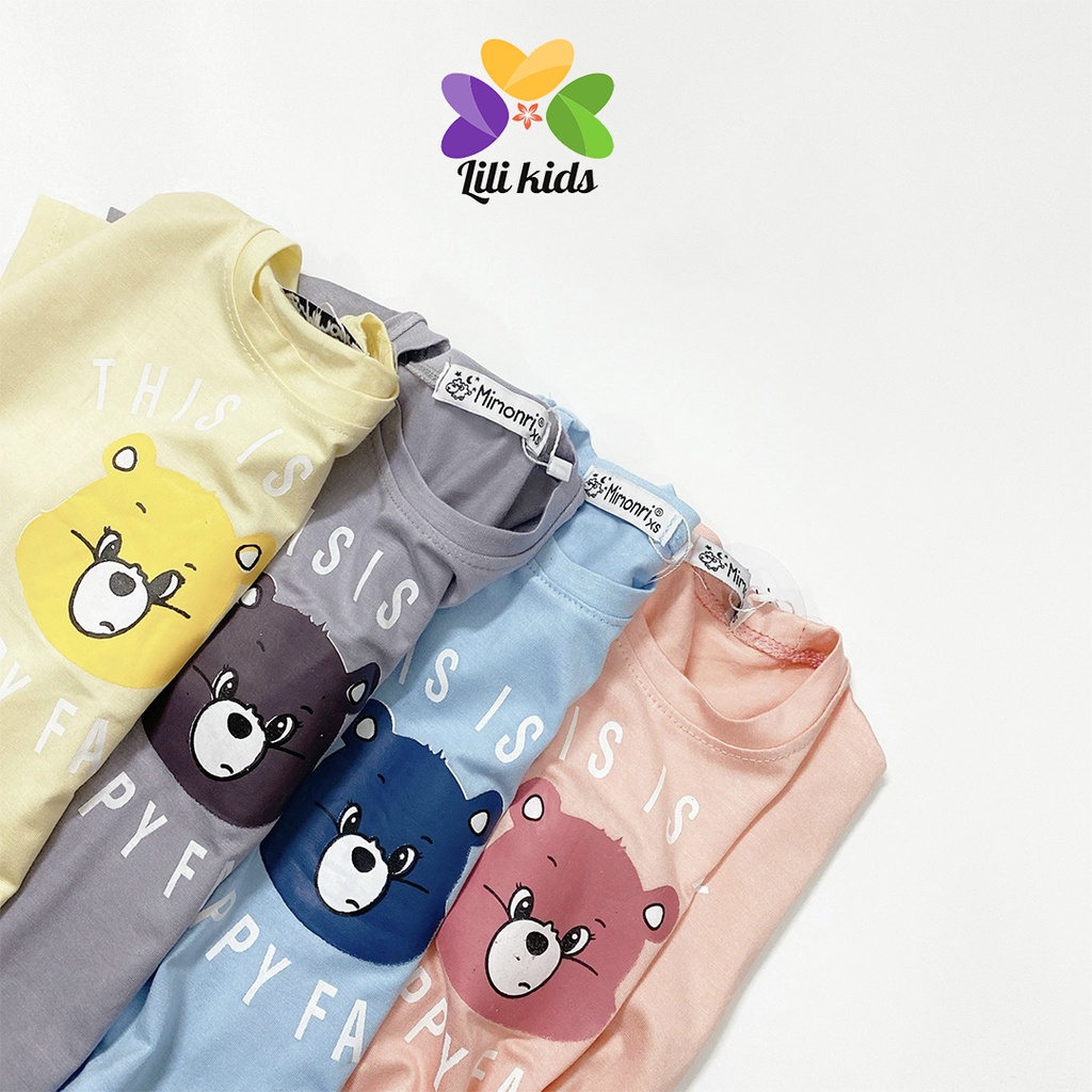 Bộ Cộc Tay Cho Bé Trai Bé Gái Chất Thun Lạnh Lili.kids Họa Tiết Động Vật Cho Bé (Size 6-18kg) BCT01
