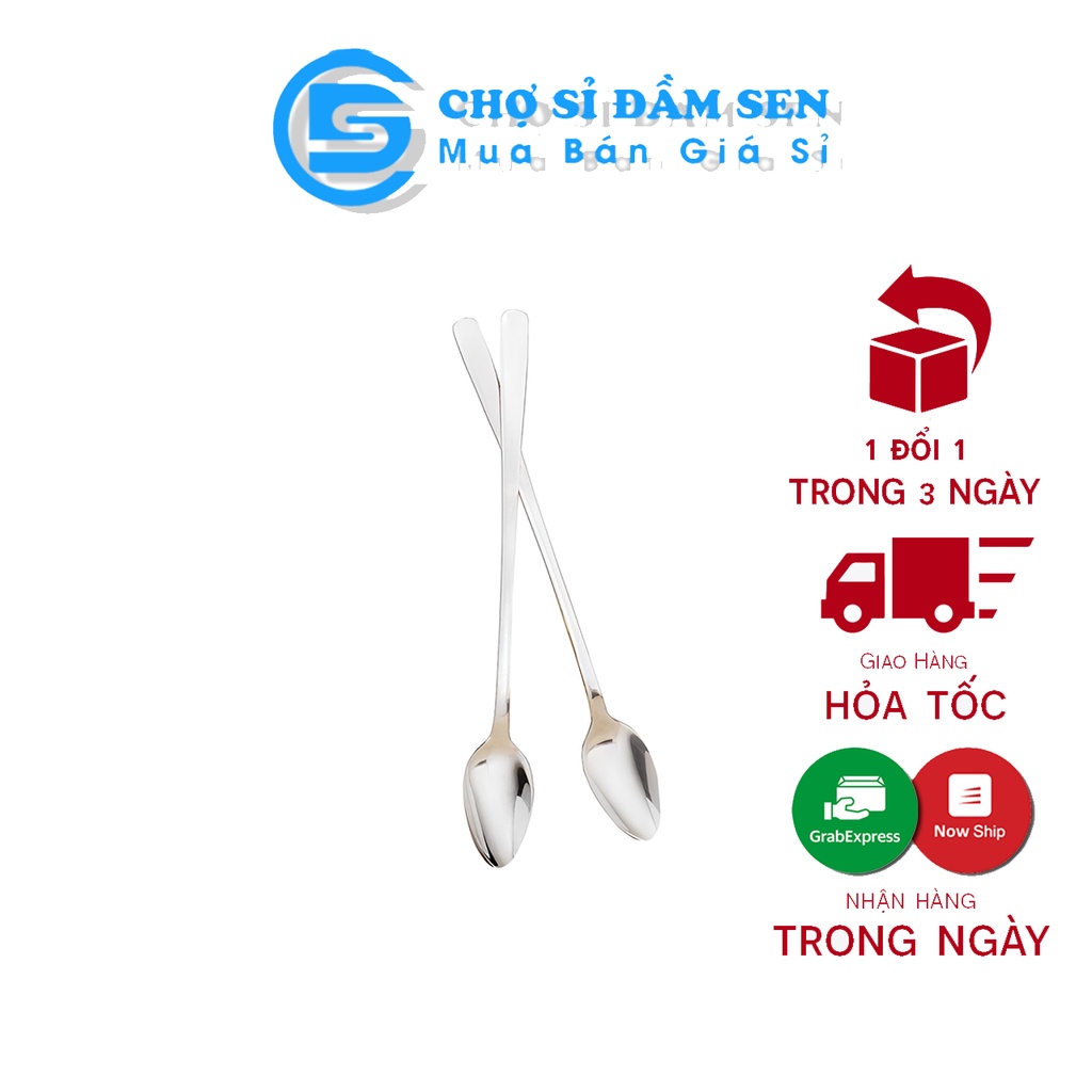 [combo10] Muỗng inox dài Muỗng cà phê chất liệu thép không gỉ thiết kế tay cầm dài tiện dụng G337-Muongcafe