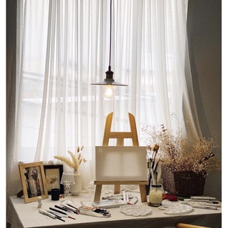 Rèm Cửa Dán Tường Vải Voan Trắng