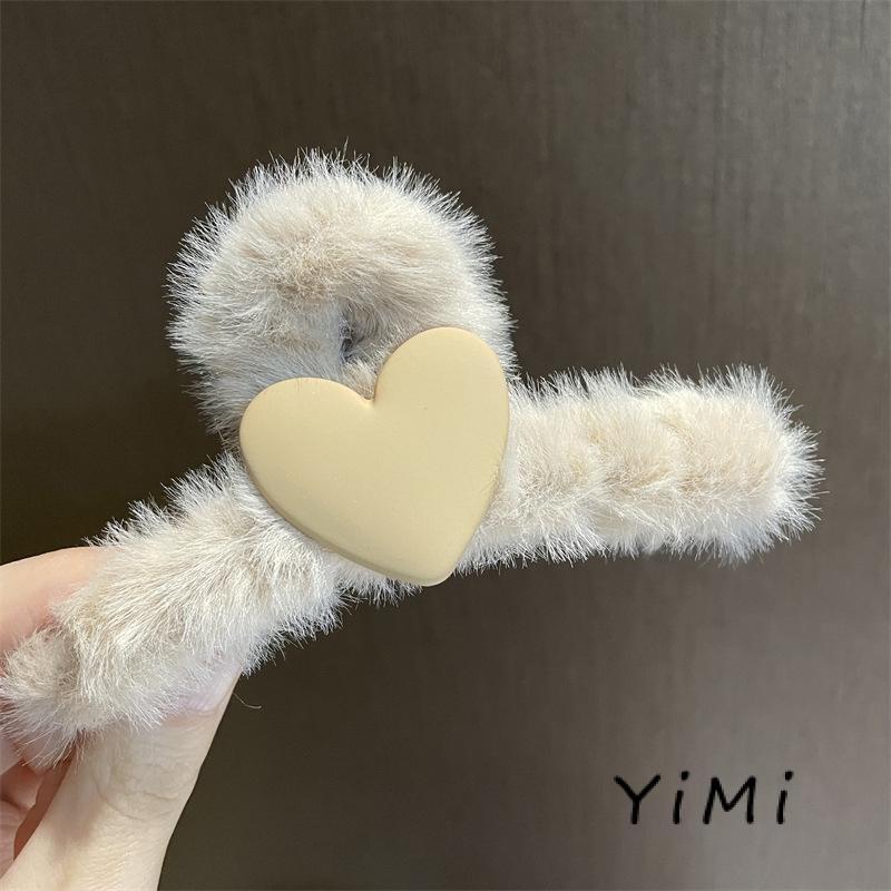 Kẹp Tóc Hình Cá Mập Hoạt Hình Bằng Vải Len Nỉ Kích Thước Lớn Thời Trang Thu Đông Cho Nữ