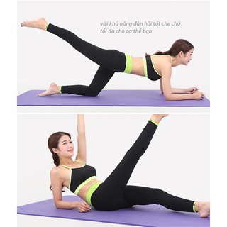 Thảm tập yoga 2 lớp TPE dày 6mm cao cấp có túi đựng