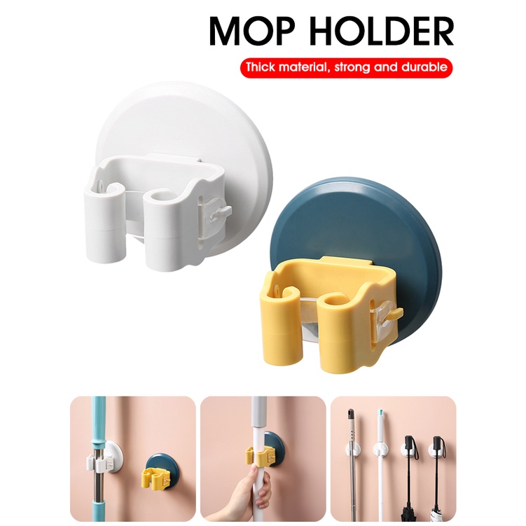 Móc lưu trữ cây lau nhà treo tường tự dính móc đa năng giá đỡ bàn chải móc chổi móc nhà bếp Móc treo mạnh mẽ