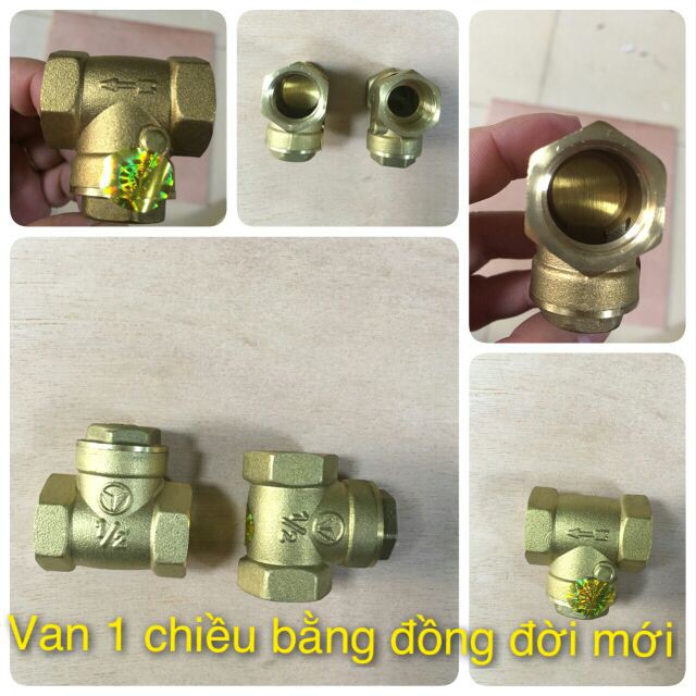 Combo 2 Van Một Chiều Bình Nước Nóng Bằng Đồng Đời Mới