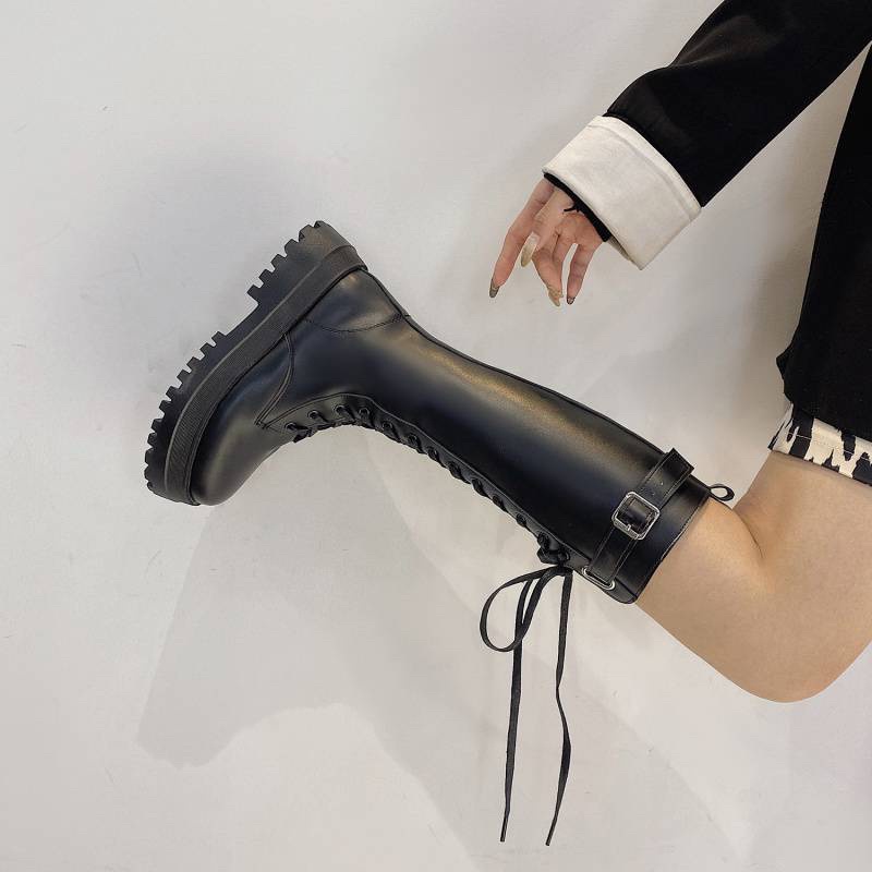 Boot Chiến Binh Cổ Gối Buộc Dây Hàng Có Sẵn Mã CC07