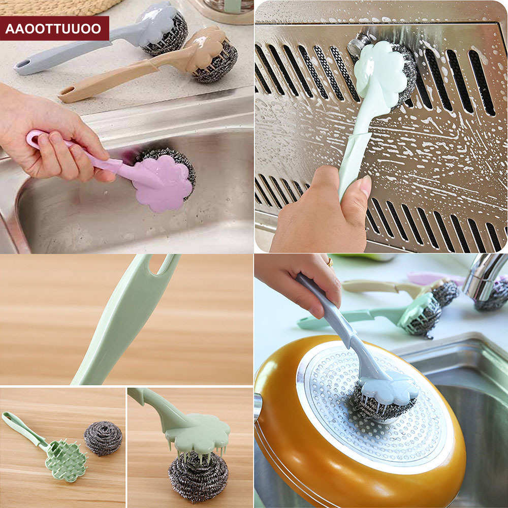 Cọ Vệ Sinh Nồi Chảo Có Tay Cầm Tiện Lợi