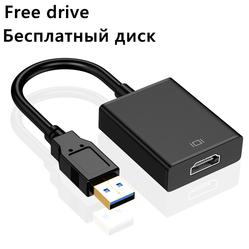 Cable to convert USB 3.0 to HDMI female Audio Video Adapter for PC running Windows 7/8/10