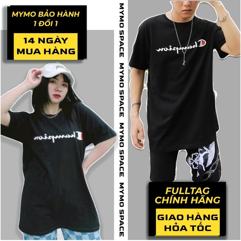 Áo Thun CHAMPION LOGO THÊU TAY FULLTAG | Áo Thun COTTON 100% | CHUẨN CAO CẤP 1:1 LOCAL BRAND