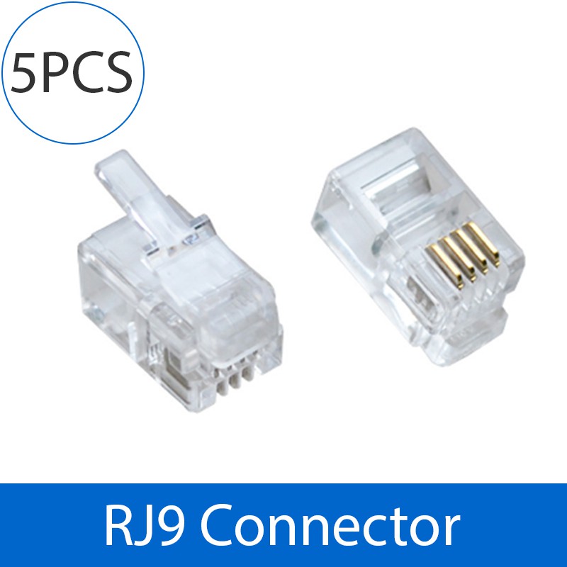 Đầu bấm RJ9 2 line 4PIN - Sử dụng cho tín hiệu ống nghe của điện thoại bàn (05 đầu)