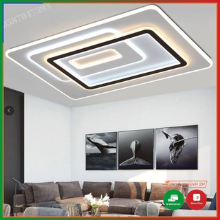 Đèn ốp trần - đèn phòng khách - đèn led ốp trần hình chữ nhật, có điều khiển chiết áp- bảo hành 12 tháng