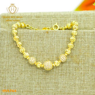  Lắc Tay Vòng Tay Nữ Chuỗi Xoắn Titan Xi Mạ Vàng Non 24k Cao Cấp - Trang Sức Hava Hong Kong - HVLT64 