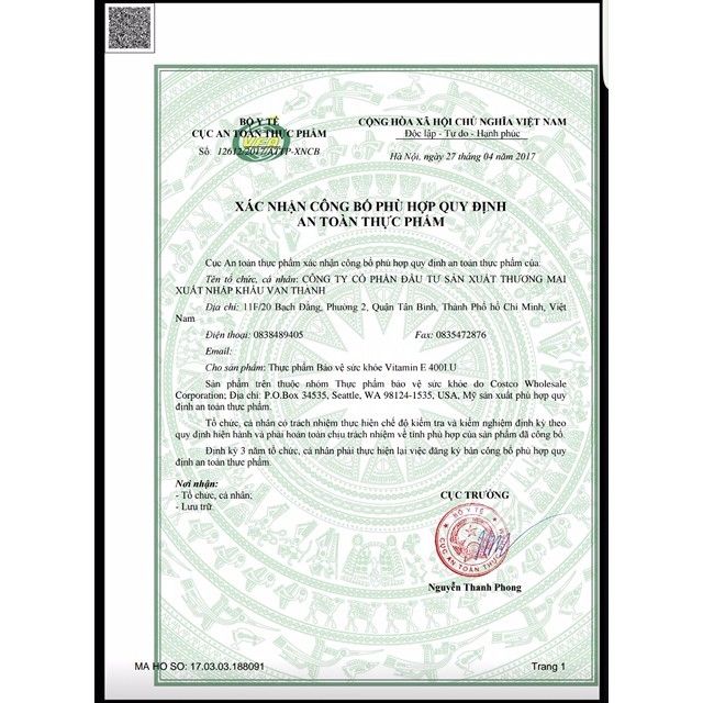 [Mã COS1505 giảm 8% đơn 300K] Viên uống Vitamin E 400 IU thiên nhiên 500v Kirkland của Mỹ | BigBuy360 - bigbuy360.vn