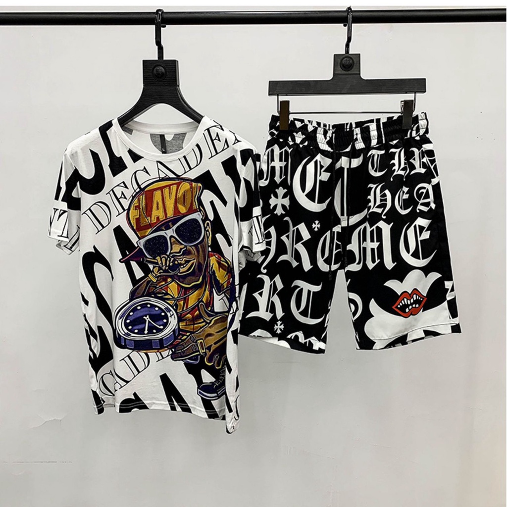 Set Bộ Quần Áo thể thao nam nữ đẹp  IN CHUYỂN NHIỆT  Áo thun Quần short co giãn mùa hè phong cách Hàn Quốc CHP