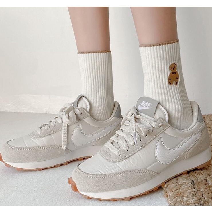 Tất nhún gấu trắng Set 5 đôi chất len dày cực đẹp đủ 4 màu hottrend