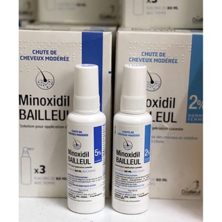 Set 3 chai xịt mọc tóc Minoxidil Bailleul 2% và 5%