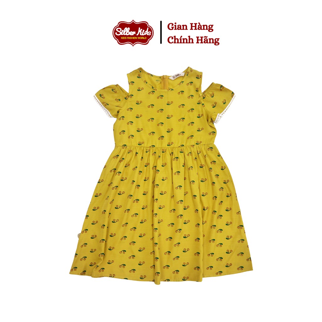 [Mã BMBAU50 giảm 7% đơn 99K] Váy Thô Hoa Bé Gái SIZE ĐẠI 25-45kg Hở Vai Phối Ren SILBER KIDS