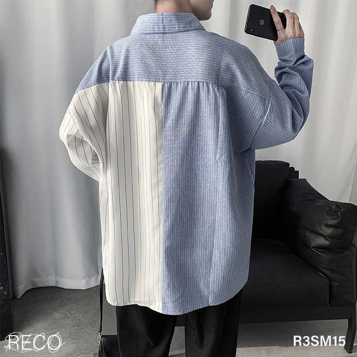 Áo sơ mi nam nữ Hàn Quốc cao cấp dáng rộng dài tay Shirt Loose R3SM15