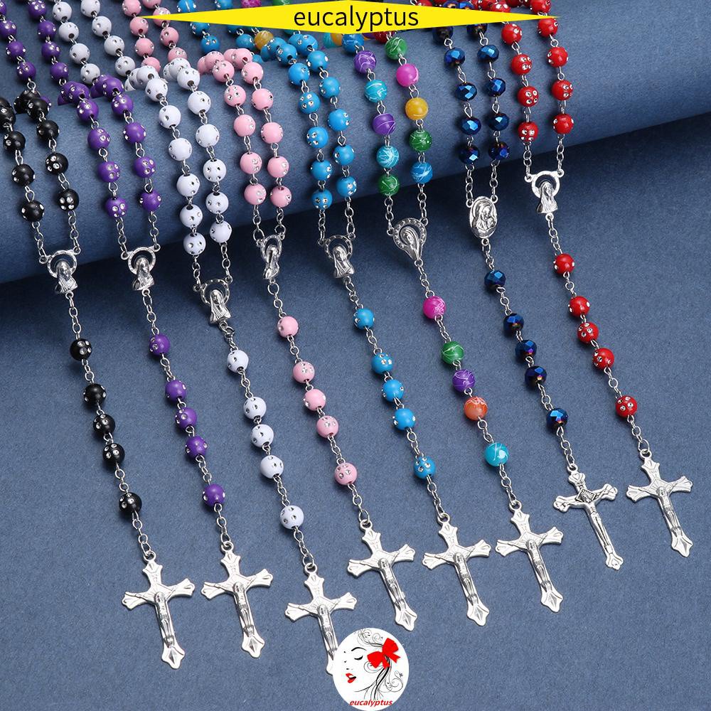 Vòng cổ chuỗi hạt mặt hình thánh giá kiểu mới cho nữ