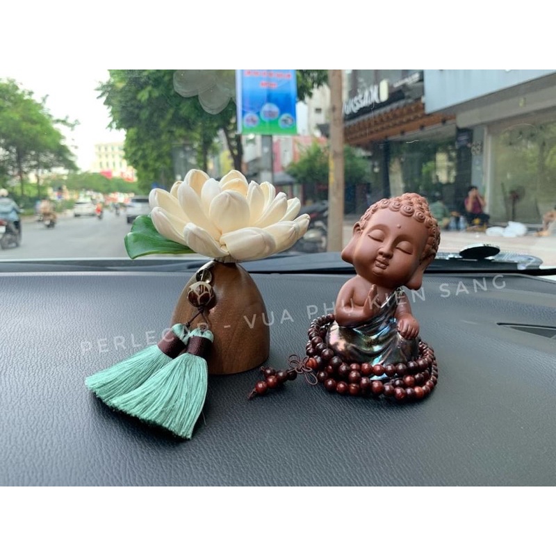 Set TƯỢNG PHẬT MỘC TÂM AN TRANG TRÍ XE HƠI CAO CẤP