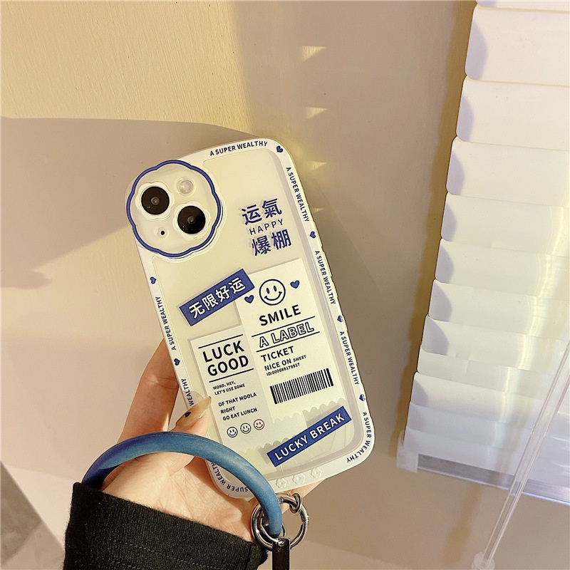 Ốp lưng iphone Ốp Điện Thoại Silicon In Họa Tiết Hoa Kèm Dây Đeo Cho Iphone 13Promax 12 11 / xr / 7 / 8 / PLUS Dinuo case