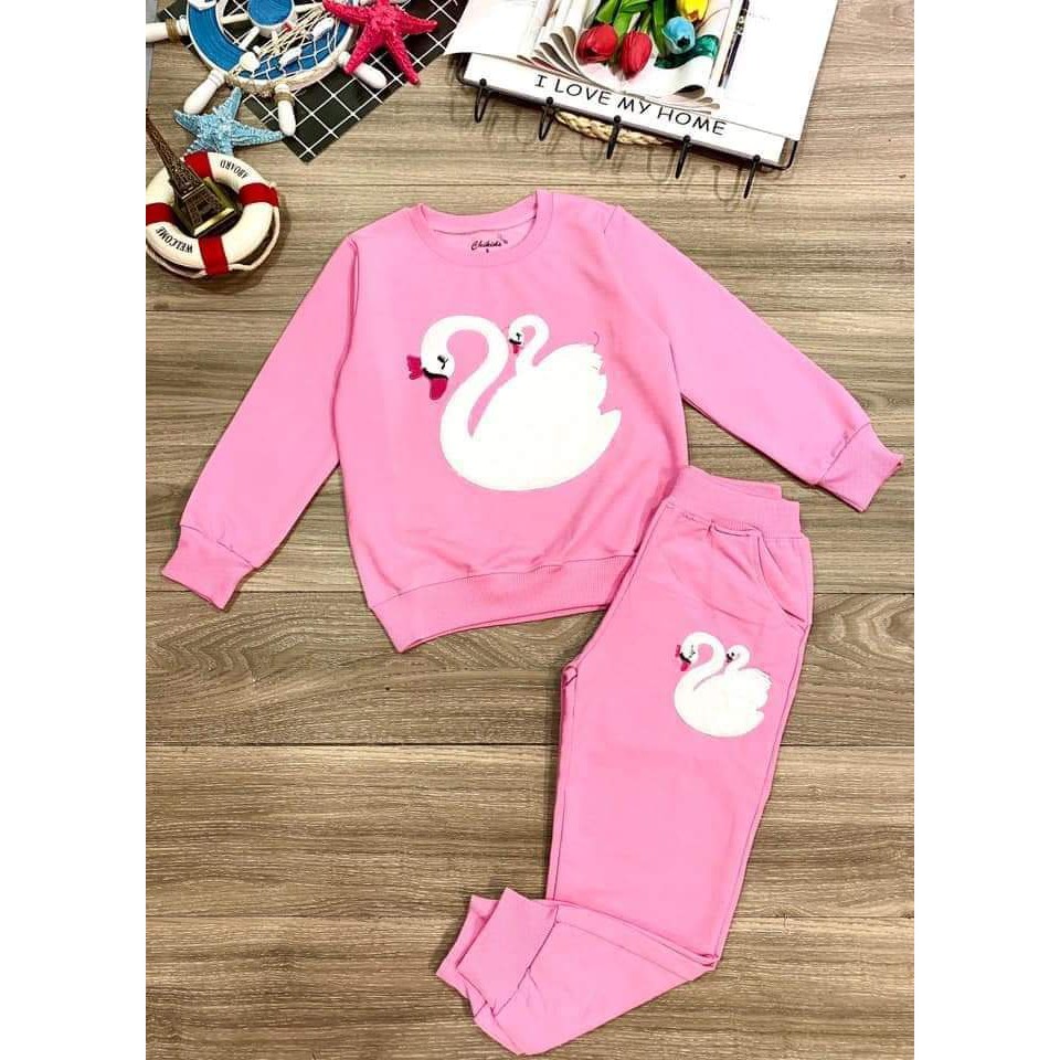 Bộ da cá Chikids của bé gái mẫu thiên nga sz 12 -35kg