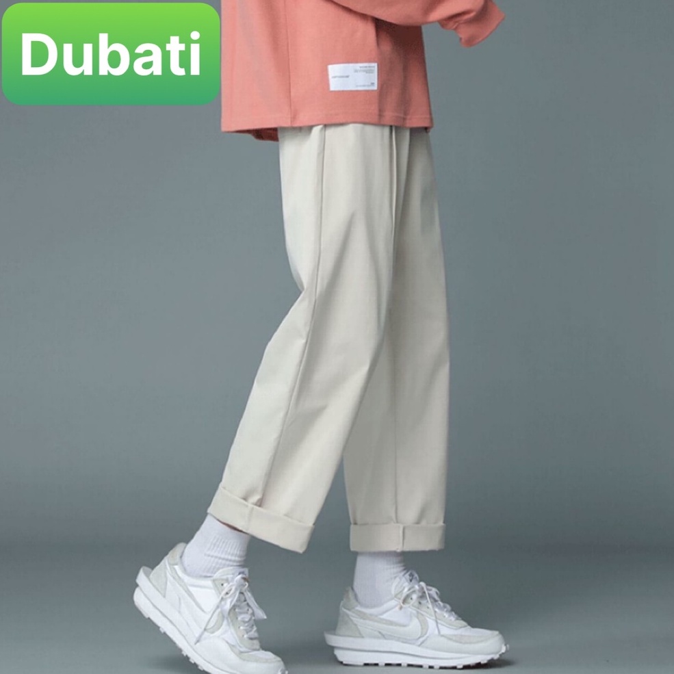 Quần baggy nam nữ Unisex ống rộng trơn - Kiểu quần Kaki Nam Nữ Ống Suông Basic Unisex Sang chảnh vip- Dubati Fashion