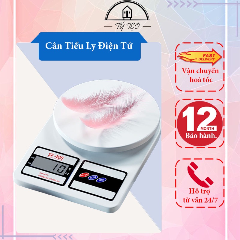 Cân Tiểu Ly Điện Tử Cân Đồ Ăn, Làm Bánh, Bếp Độ Chính Xác Cao, Định Lượng 5Kg, 10kg - CTL09 - Gia Dụng Tý Tẹo
