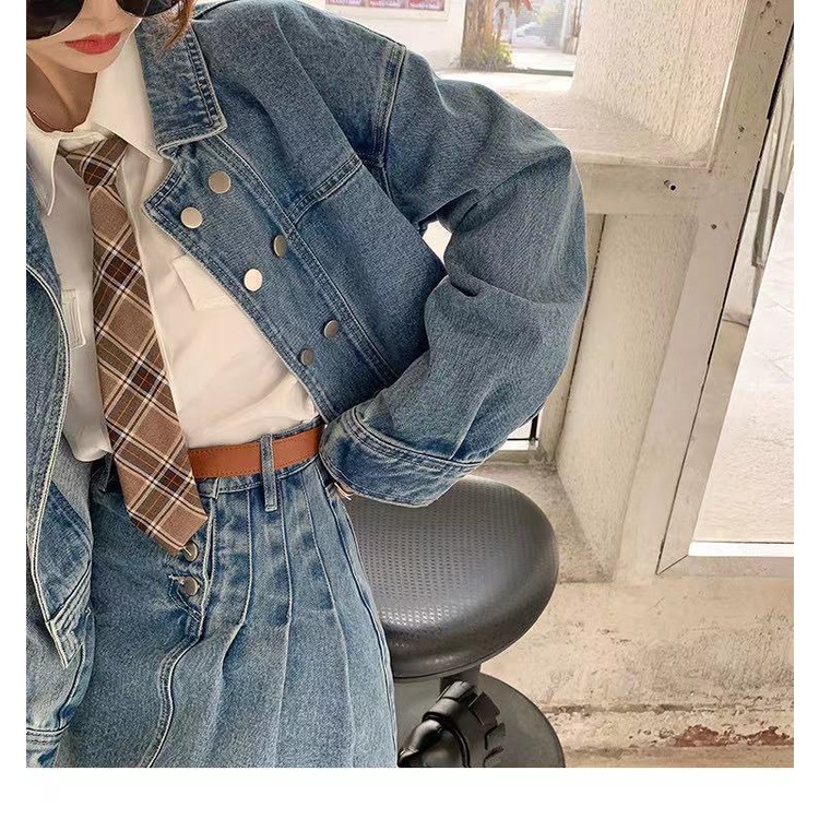 Áo Khoác Jeans Lửng Thời Trang Nữ Cá Tính