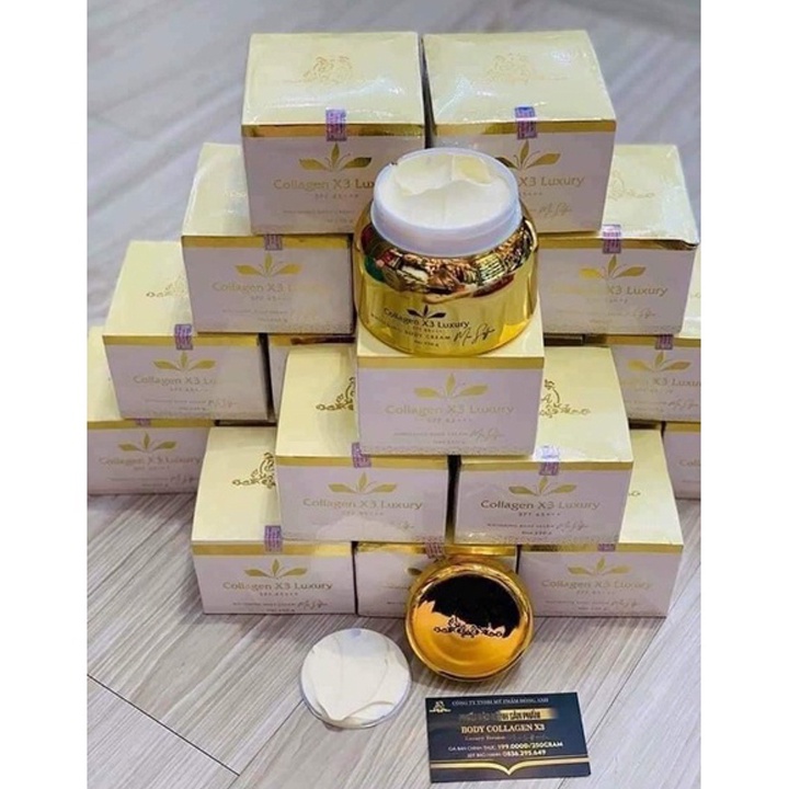 Kem Body Collagen X3 Luxury Đông Anh 250gr  Dưỡng Da Trắng Sáng, Mềm Mịn, Thơm Hương Lâu - Mẫu Mới Nhất
